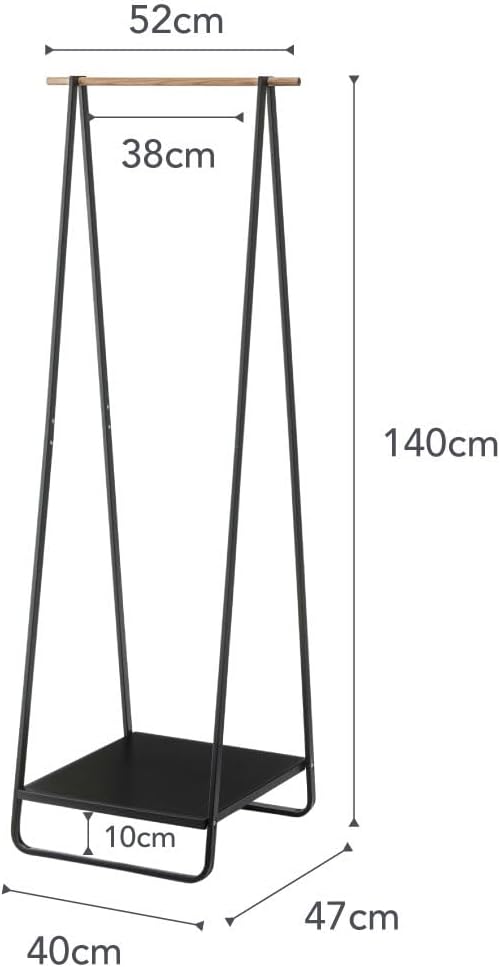 YAMAZAKI Home Tower Freestanding Coat Hanger Clothes Rack With Shelf, 55" - Steel