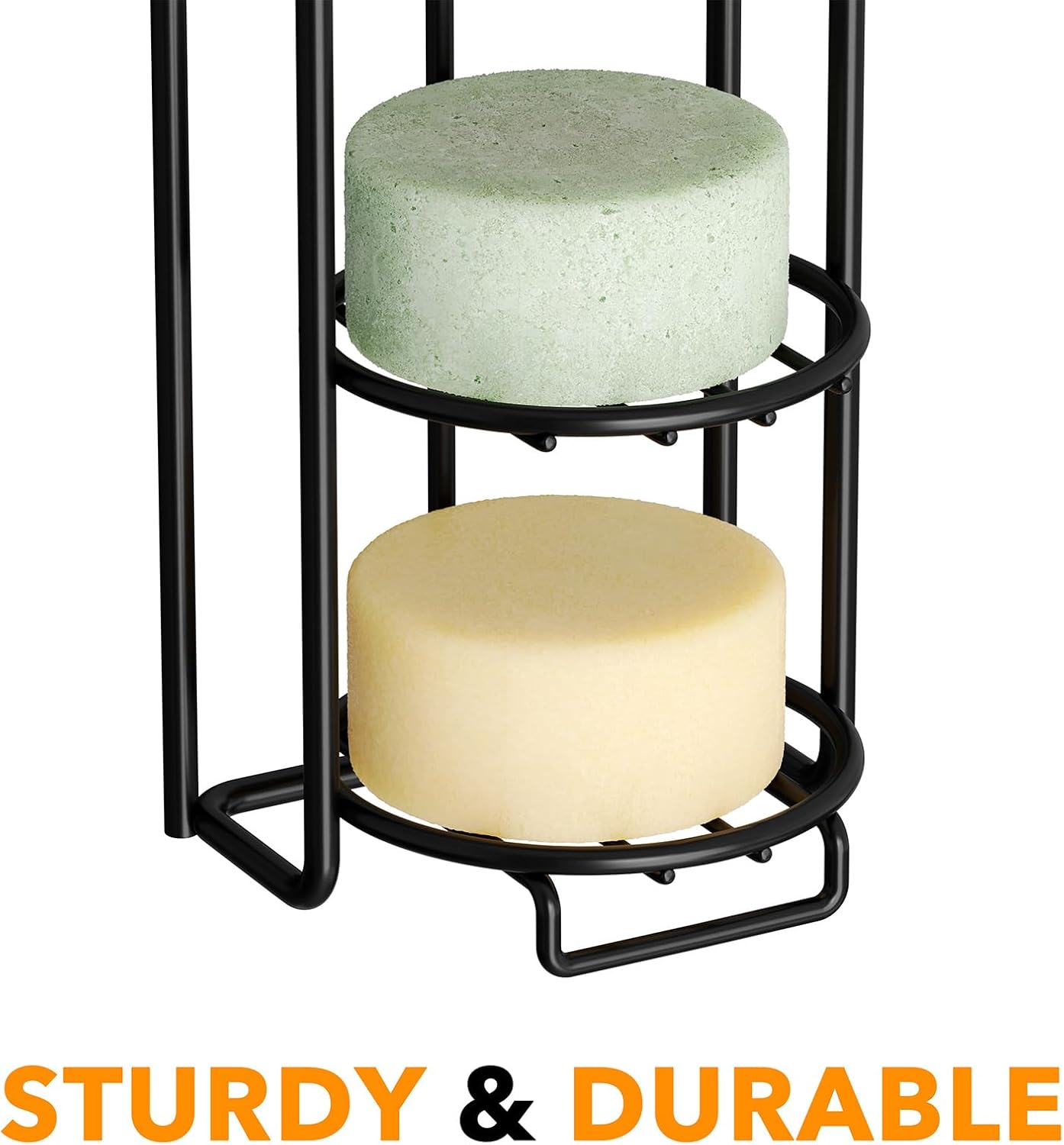 SpaceAid 4 Tier Shampoo Bar Holder for Shower, Self Draining Soap Bar Holders Caddy for Bathroom Wall and Kitchen Sink, Shampoo Bar Dish Rack, Stainless Steel Bar Soap Holder (Black)