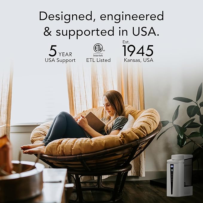 Vornado MISTIC 6 Whole Room Ultrasonic Humidifier, Top-Fill, Aromatherapy, 1.5-Gallon Tank, 3-Gallon Output, Warm or Cool Mist Humidifier, Automatic Humidity Control, Included Scent Pads