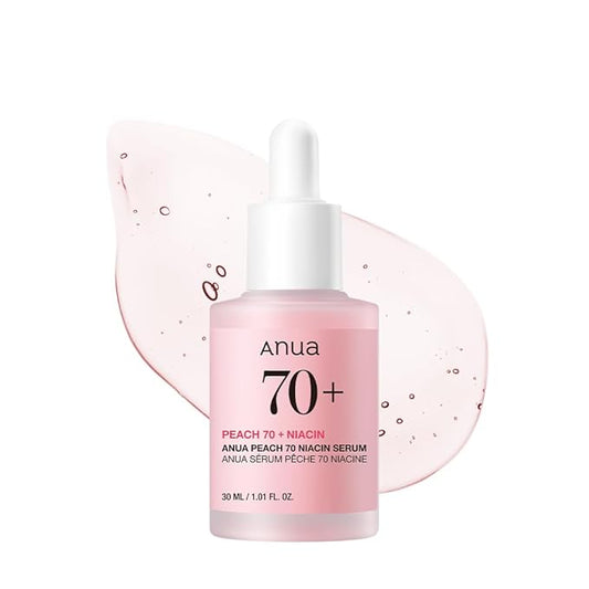 Anua Peach 70 Niacinamide Serum, Daily Glow Serum For Face, Skin Tone & Dullness Care with Vitamin B12, Lightweight, Hydrating For Glass Skin Effect, Korean Skin Care, 1.01 fl.oz