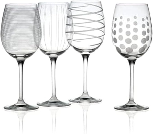 Mikasa Cheers White Wine Glasses Set of 4, 16-Ounce Elegant Glassware, Durable and Dishwasher Safe, Perfect for Everyday or Entertaining