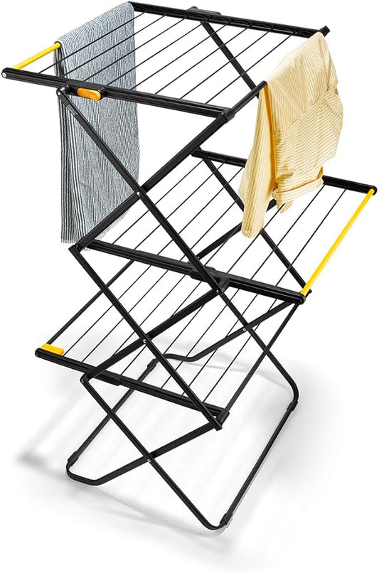 Joseph Joseph AirFrame Max Drying Rack, 70 ft Capacity, Large Folding Clothes Airer with Long Garment Rails