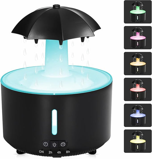 Missfly Aromatherapy Diffuser,Clouds and Cool Mist Diffuser,360° Rotatable,Super Quiet, Easy to Fill & Clean, Auto Shut-Off,300ml Diffuser for Bedroom Home and Office (Black)