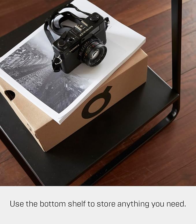 YAMAZAKI Home Tower Freestanding Coat Hanger Clothes Rack With Shelf, 55" - Steel