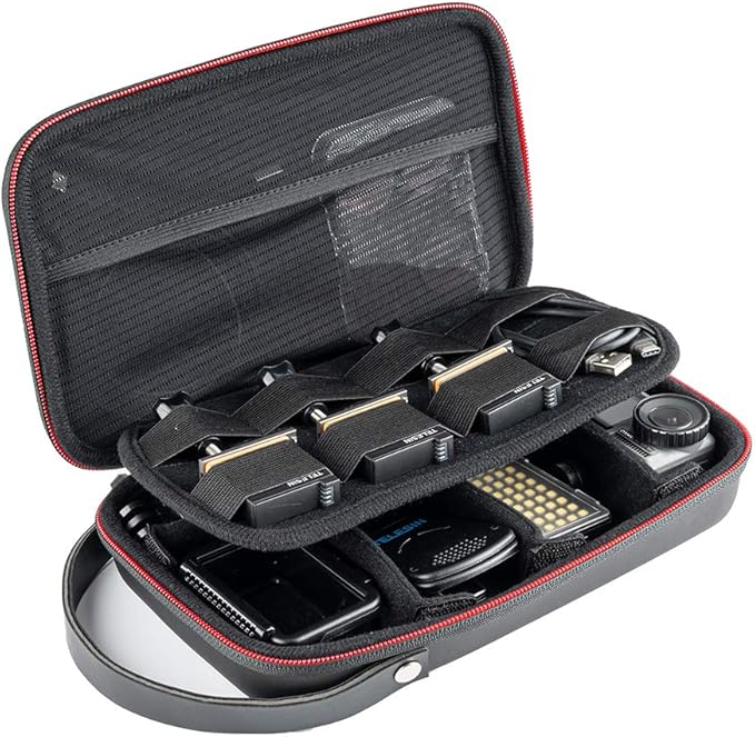 TELESIN Carry Case Waterproof Hard Carrying Bag for GoPro Max Hero 13 12 11 10 9 Insta360 X5/X4/X3 Ace Pro 2 Go Ultra DJI Osmo Action 6/5pro/4/Pocket 3/Nano EDC Tech Pouch Camera Accessories