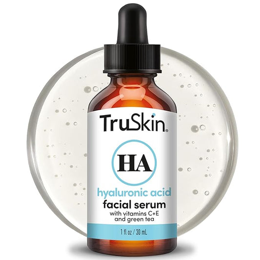TruSkin Hyaluronic Acid Serum for Face – 7 Ultra-Hydrating Ingredients – Moisturizing & Plumping Facial Serum for Smooth, Healthy-Looking Skin, 1 Fl Oz
