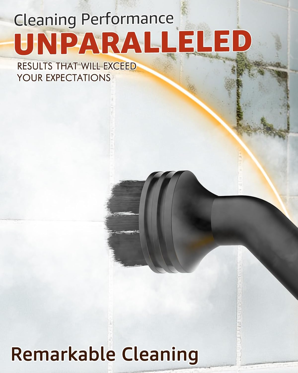 Pressurized Deep Cleaning Handheld Steam Cleaner for Home, Multi-Purpose Natural Steamer for Cleaning with 9 PCS Accessories for Kitchen, Car Detailing, Bathroom, Floor,Tile and Grout(Yellow)