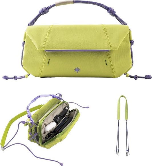 PGYTECH OneGo Pocket Sling for DJI Osmo Pocket 3/Action 6/5 Pro, Portable Splashproof Everyday Carry Case & Shoulder Strap, 2L, 3-Layer Storage Carrying Bag for Phone/Action Camera/Daily Essentials