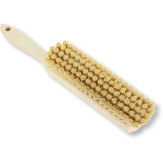 SPARTA Handheld Soft Counter Brush 8 Inch Bristle Span, Multi-Use Dust Brush with 5 Inch Handle for Tables, Countertops, and Delicate Surfaces, Polyester, Tan, (Pack of 6)