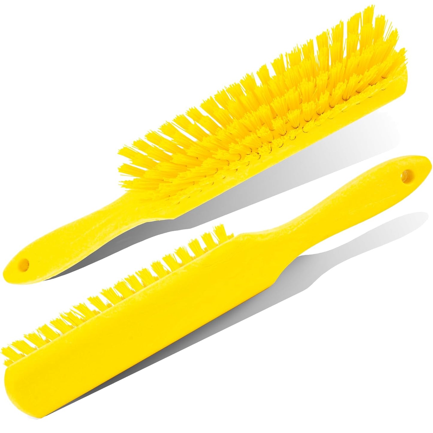 SPARTA Handheld Soft Counter Brush 8 Inch Bristle Span, Multi-Use Dust Brush with 5 Inch Handle for Tables, Countertops, and Delicate Surfaces, Polyester, Yellow, (Pack of 6)