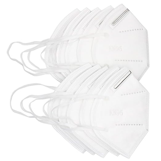(600-Pack KN95 Face Masks, Individually Wrapped, Premium Disposable Dust Mask, White