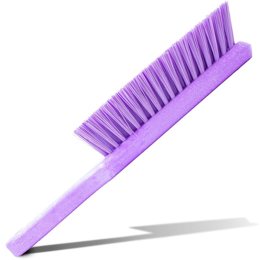 SPARTA Handheld Soft Counter Brush 8 Inch Bristle Span, Multi-Use Dust Brush with 5 Inch Handle for Tables, Countertops, and Delicate Surfaces, Polyester, Purple, (Pack of 6)