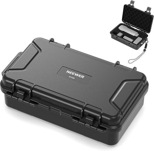 NEEWER Hard Case Compatible with DJI Osmo Pocket 3 & Creator Combo Accessories, IP67 Waterproof Dustproof Shockproof Portable Travel Storage Case with Custom Foam Inserts & 17 Slots, AC022