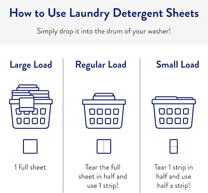 Clean People Laundry Detergent Sheets- Recyclable Packaging, Hypoallergenic, Stain Fighting, Works with All Machines including HE (384 Count, Fragrance Free)