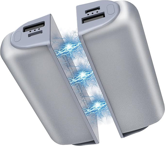 Hand Warmers Rechargeable 2 Pack,10000mAh Split-Magnetic Electric AI Handwarmer Power Bank,3 Levels, Camping,Hunting in Winter
